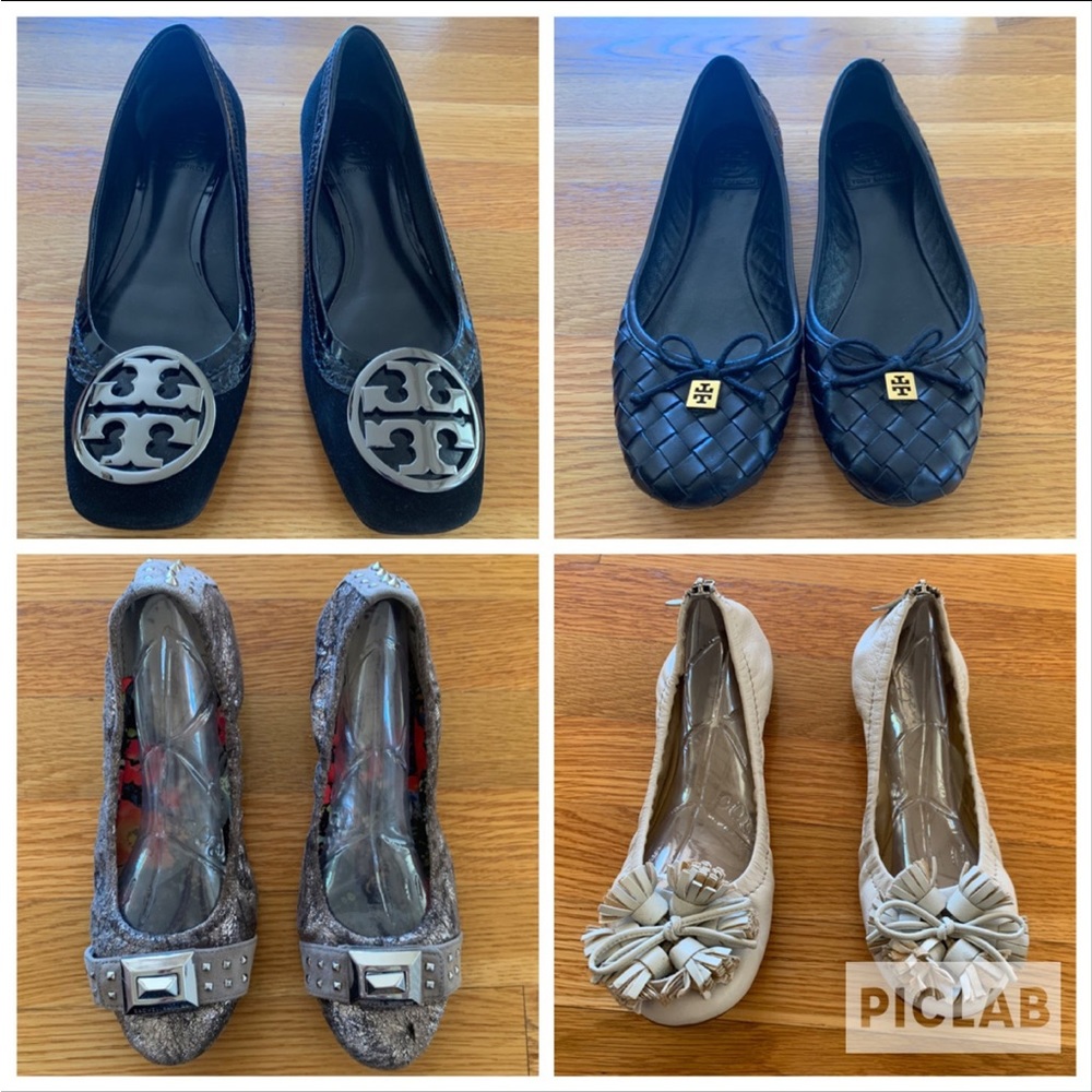 NWOB Tod’s Lacette Womens Patent Black Tassel Front Ballet Flats Shoes Sz 37 7 - Picture 5 of 11